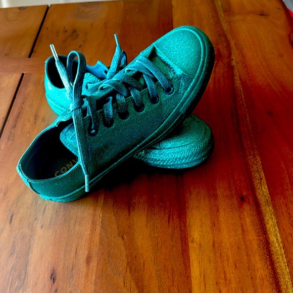 Converse Shoes - Converse all star teal glitter chucks size 8